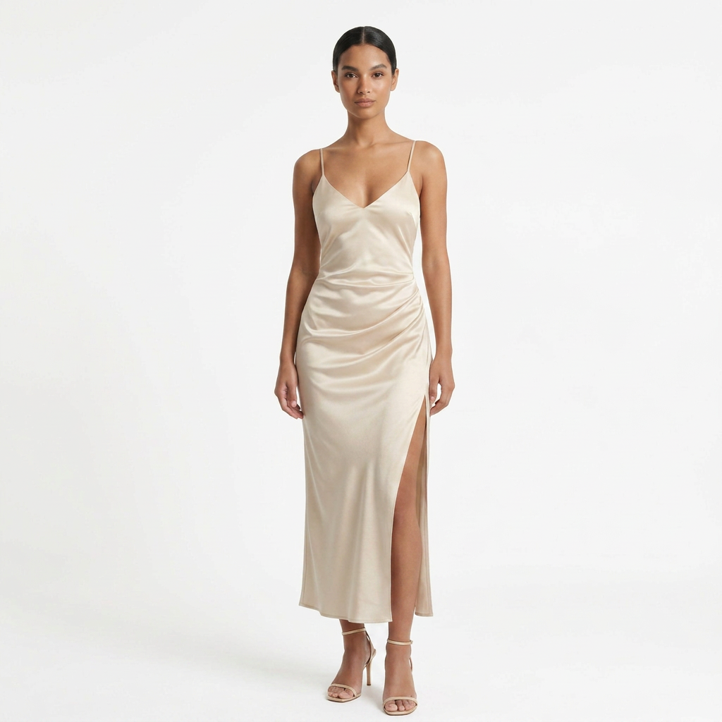 Bianca Satin Maxi Dress